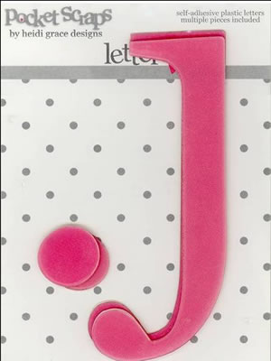 Heidi Grace - Loving You - Plastic Alpha Stickers j - 2/pk  (sold in 3's)